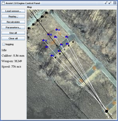 100 m shot localized by the network